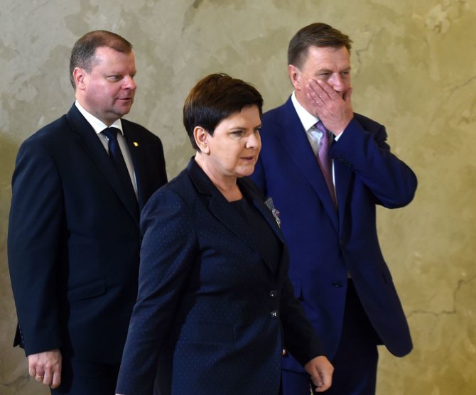 AFP/„Scanpix“ nuotr./Sauliaus Skvernelio vizitas Lenkijoje