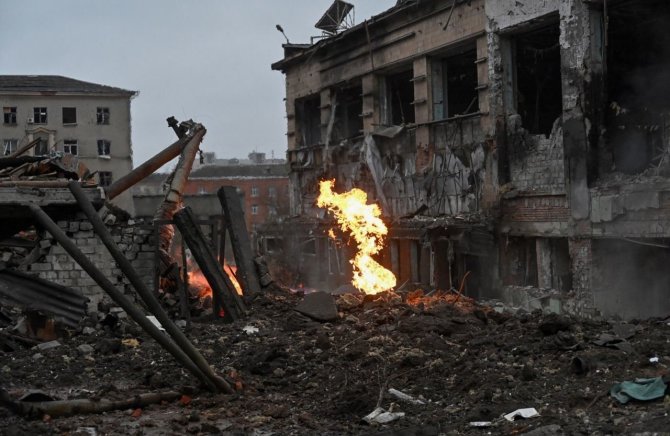 Ukrainos VRM nuotr./Kyjive nugriaudėjo sprogimai
