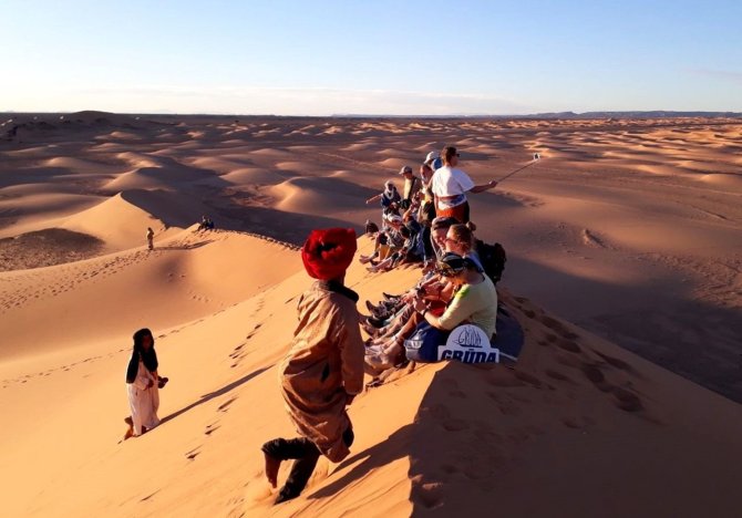 Kelionių organizatoriaus „GRŪDA“ nuotr./Sacharos dykumoje, Marokas 