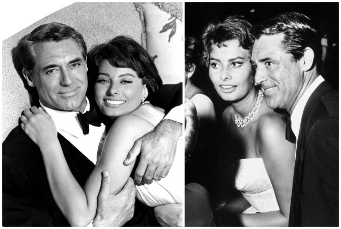 Vida Press nuotr./Cary Grantas ir Sophia Loren