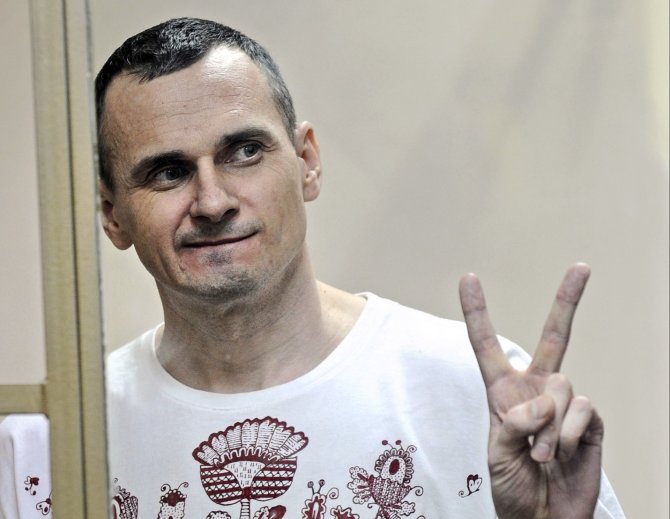 „Scanpix“/AP nuotr./Rusijoje kalinamas ukrainietis režisierius Olegas Sencovas