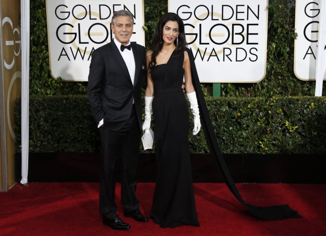 „Reuters“/„Scanpix“ nuotr./George'as Clooney su žmona Amal Clooney