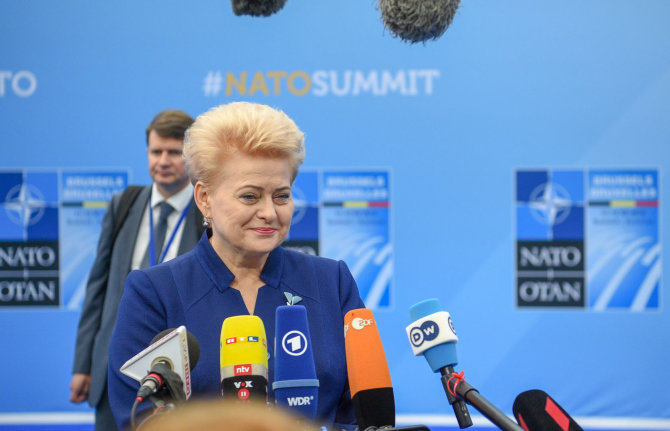 LR Prezidento kanceliarijos/ R.Dačkaus nuotr./Dalia Grybauskaitė dalyvauja NATO viršūnių susitikime Briuselyje