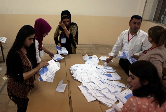 „Scanpix“/AP nuotr./Irake baigėsi referendumas dėl kurdų nepriklausomybės