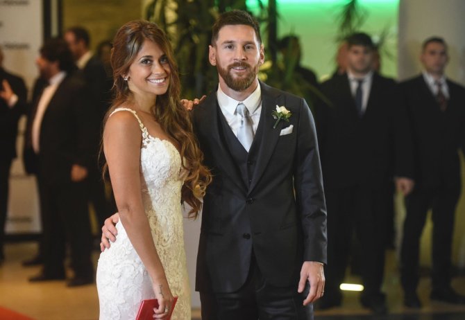 AFP/„Scanpix“ nuotr./Lionelis Messi ir Antonella Roccuzzo