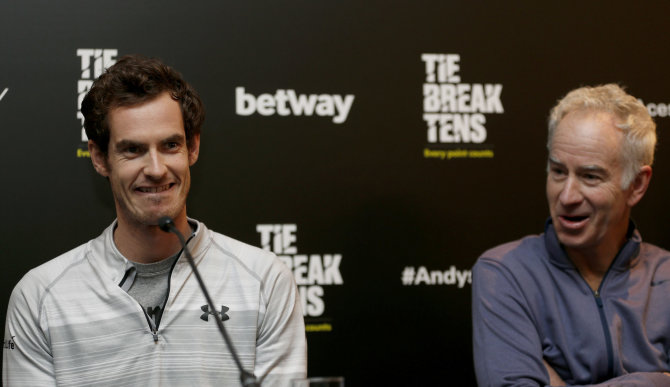 „Scanpix“/„PA Wire“/„Press Association Images“ nuotr./Andy Murray ir Johnas McEnroe