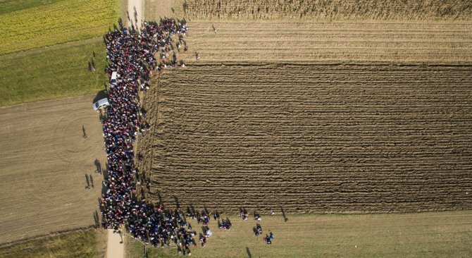 „Scanpix“/AP nuotr./Migrantai Slovėnijoje