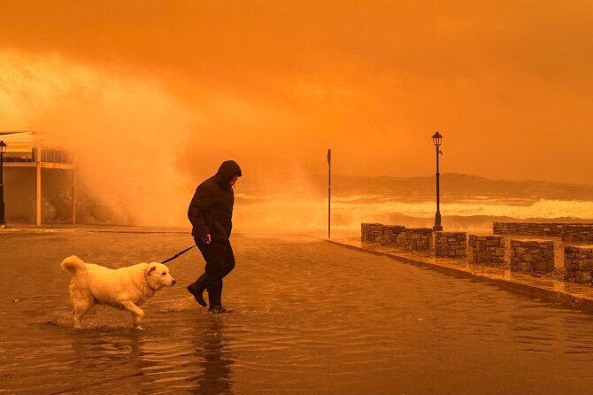 AFP/Scanpix/Smėlio audra Kretoje