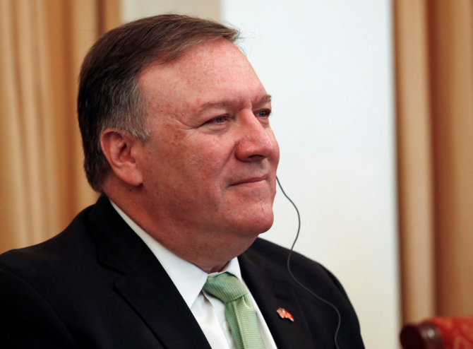 „Reuters“/„Scanpix“ nuotr./M.Pompeo netikėtai atvyko į Afganistaną