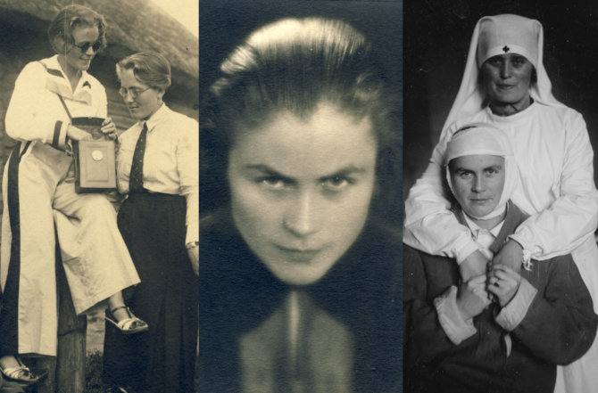Kupiškio etnografijos muziejus/1. „Pasitarimas Marytės su Vėra“ 1933 m. Su seserimi Marijona; 2. 1935 metų portretas; 3. Karo ligoninėje 1929 m.