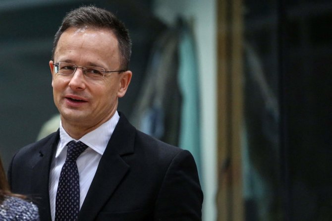 „AFP“/„Scanpix“/Vengrijos užsienio reikalų ministras Peteris Szijjarto