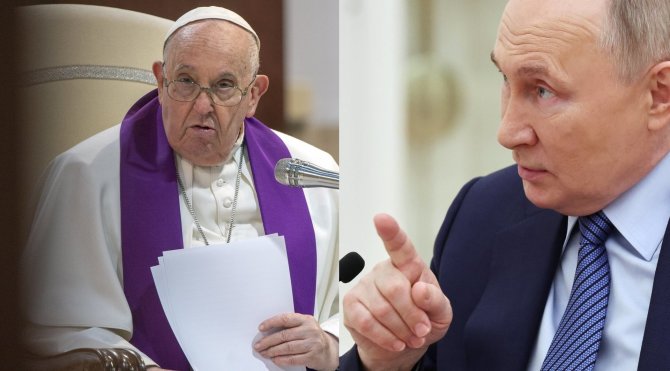 Vida Press/Imago/Scanpix nuotr./Popiežius Pranciškus ir Vladimiras Putinas