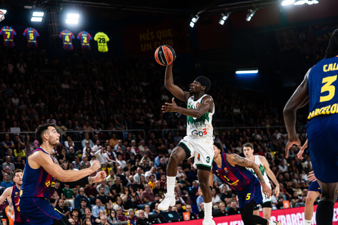 zalgiris.lt nuotr./Sylvainas Francisco rungtynėse Barselonoje