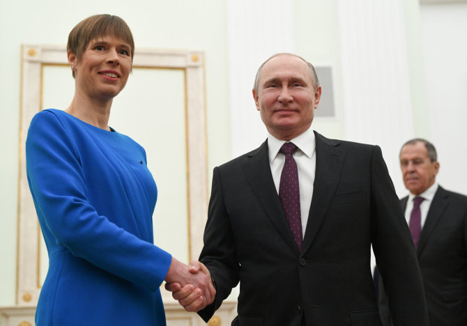 „Sputnik“ nuotr./Kersti Kaljulaid ir Vladimiras Putinas