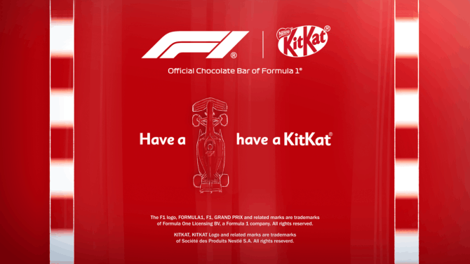 „Nestle“ nuotr./„KitKat®“ tampa oficialiu „Formula 1®“ šokoladiniu batonėliu