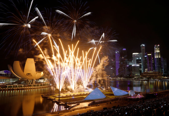 AFP/„Scanpix“ nuotr./Singapūras pasitinka naujuosius 2019-uosius metus