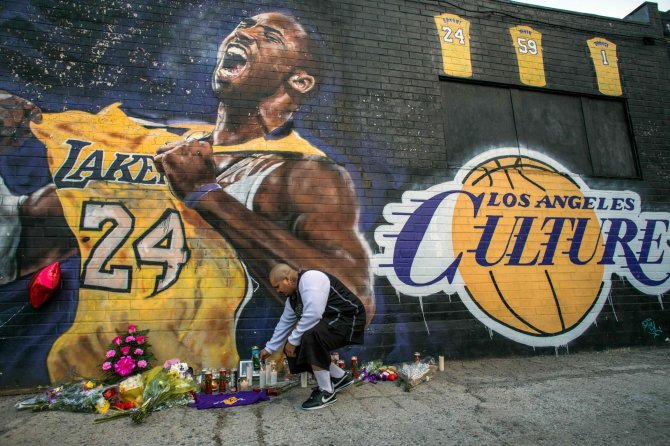 AFP/„Scanpix“ nuotr./Kobe Bryanto piešinys 