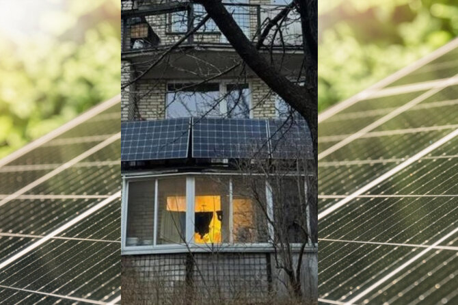 Shutterstock nuotr./Saulės elektrinė balkone
