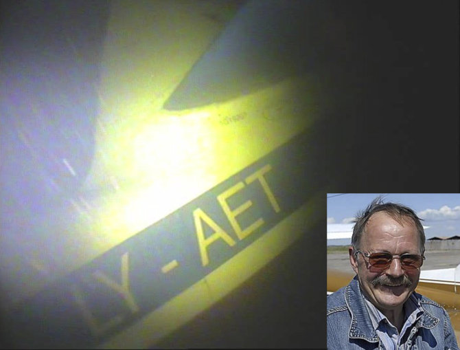 15min.lt montažas/Povandeninės kameros sudužusiame lėktuve užfiksavo piloto A.Mačiulio kūną