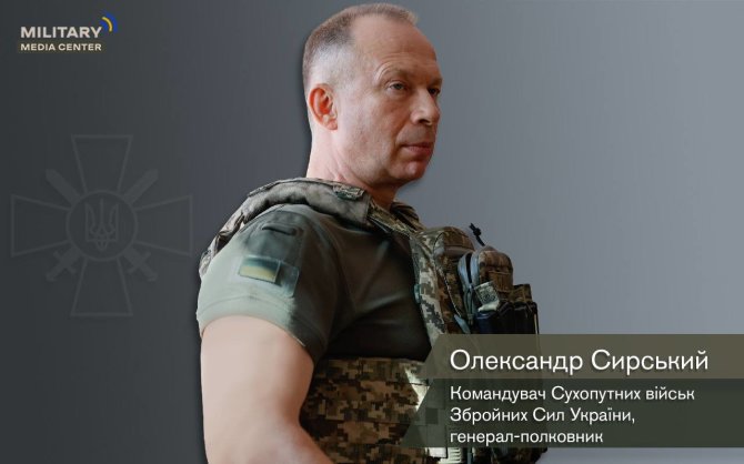 Ukrainos kariuomenės nuotr./Oleksandras Syrskis