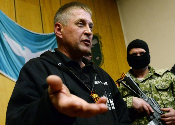 AFP/„Scanpix“ nuotr./Slovjansko separatistų vadas Viačeslavas Ponomariovas
