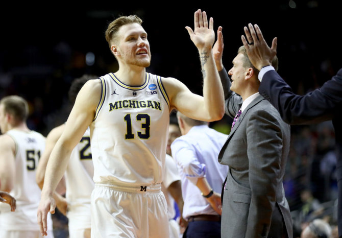 AFP/„Scanpix“ nuotr./Ignas Brazdeikis NCAA atkrintamosiose varžybose.