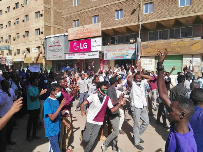 AFP/„Scanpix“ nuotr./Protestas Sudane