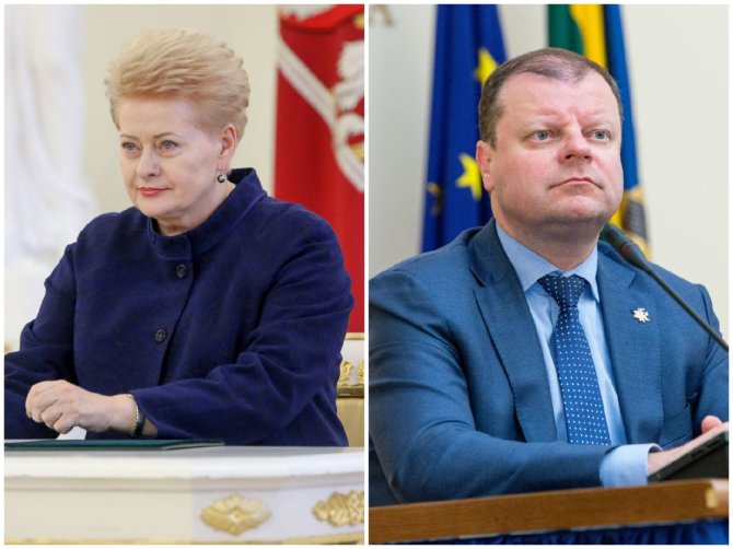 15min koliažas/Dalia Grybauskaitė ir Saulius Skvernelis