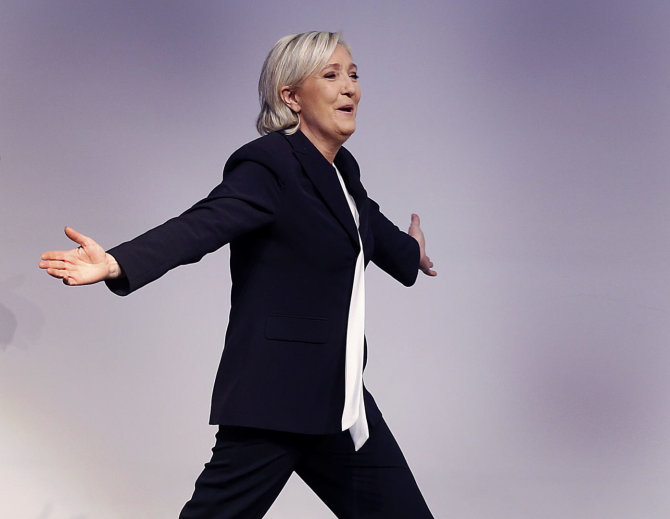 „Scanpix“/AP nuotr./NF vadovė Marine Le Pen