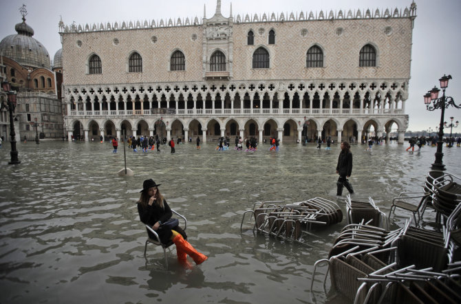„Scanpix“/AP nuotr./Potvynis Venecijoje
