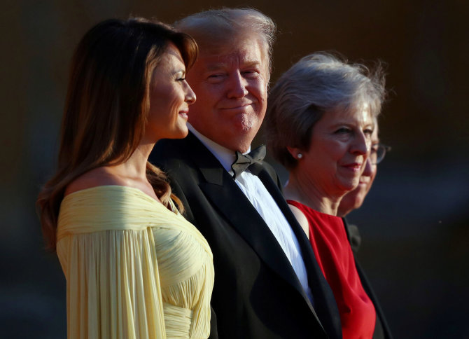 „Reuters“/„Scanpix“ nuotr./Donaldo Trumpo vizitas Londone