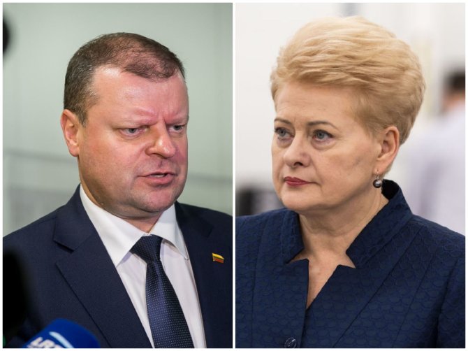 15min nuotr./Saulius Skvernelis ir Dalia Grybauskaitė