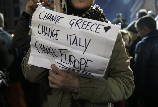 „Scanpix“/AP nuotr./Rinkimų rezultatų laukimas Graikijoje