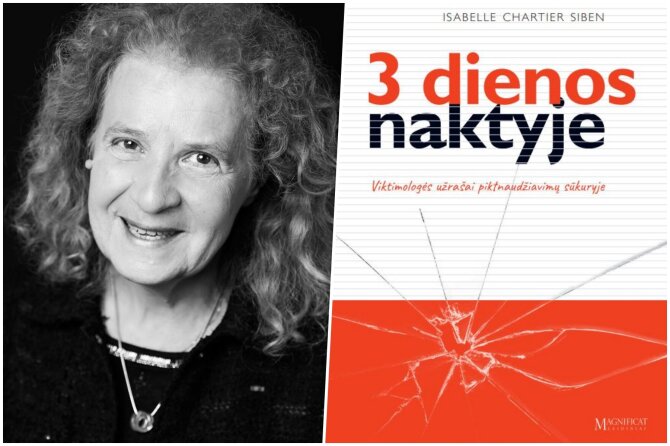 Leidėjų nuotr./Isabelle Chartier Siben ir jos knyga „Trys dienos naktyje“