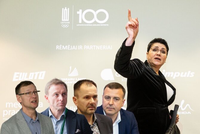A.Pliadžio, LTOK ir 15min nuotr./Arūnas Daugirdas, Eimantas Skrabulis, Darius Levickis, Ramūnas Grušas, Daina Gudzinevičiūtė
