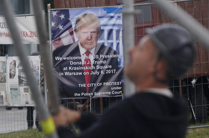 „Scanpix“/AP nuotr./Varšuva ruošiasi D.Trumpo vizitui