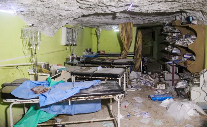 AFP/„Scanpix“ nuotr./Atakuota ligoninė Sirijoje