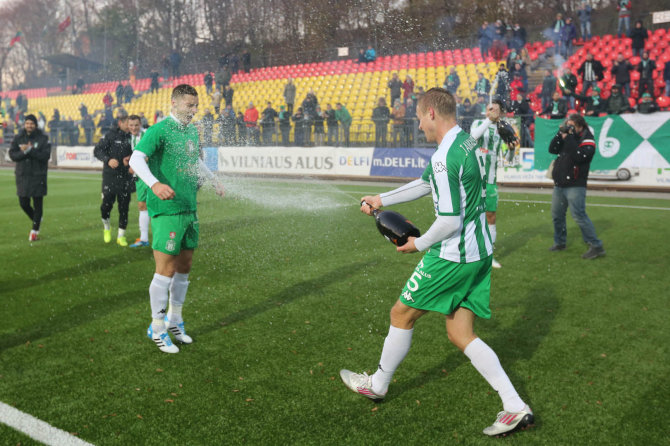 Juliaus Kalinsko/15min.lt nuotr./Vilniaus „Žalgiris“ – vėl Lietuvos futbolo A lygos čempionas