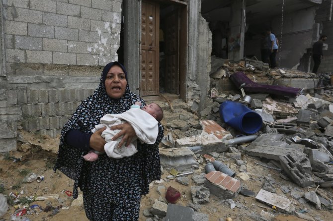 „Scanpix“/AP nuotr./Po Izraelio atakos Gazos Ruože
