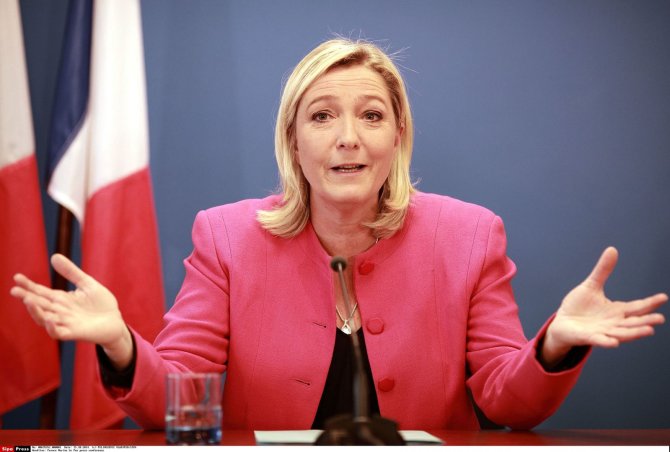 „Scanpix“/„SIPA“ nuotr./„Nacionalinio fronto“ lyderė Marine Le Pen