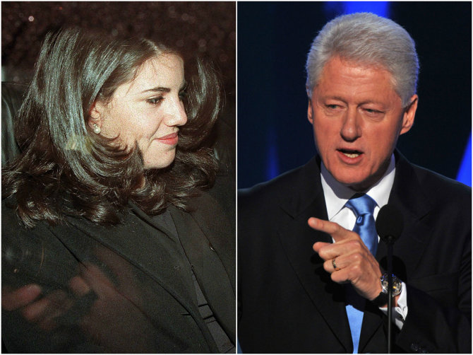 „Scanpix“ nuotr./Monica Lewinsky ir Billas Clintonas.