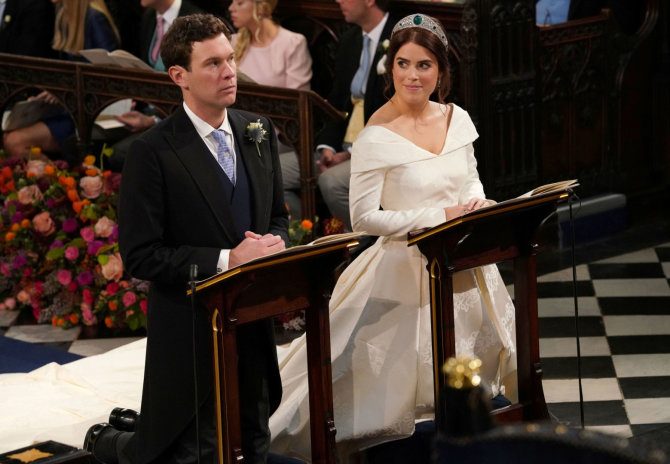 „Reuters“/„Scanpix“ nuotr./Princesės Eugenie ir Jacko Brooskbanko vestuvės
