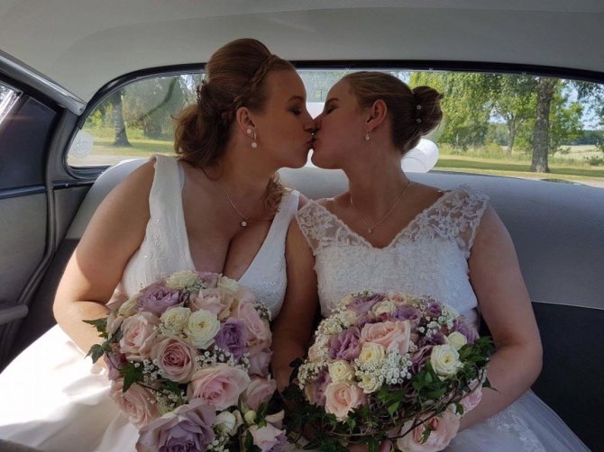 „Facebook“ nuotr./Viktorija Budrytė Švedijoje susituokė su savo širdies drauge švede Marina Melody Winnersjo.