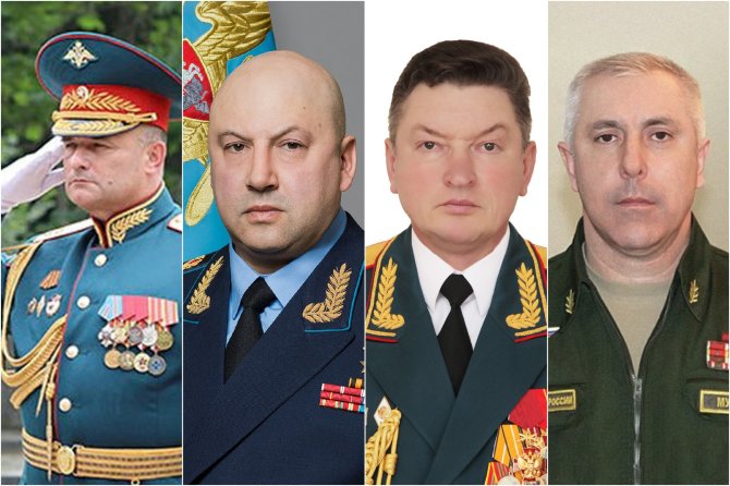 Andrejus Syčevojus, Sergejus Surovikinas, Aleksandras Lapinas ir Rustamas Muradovas