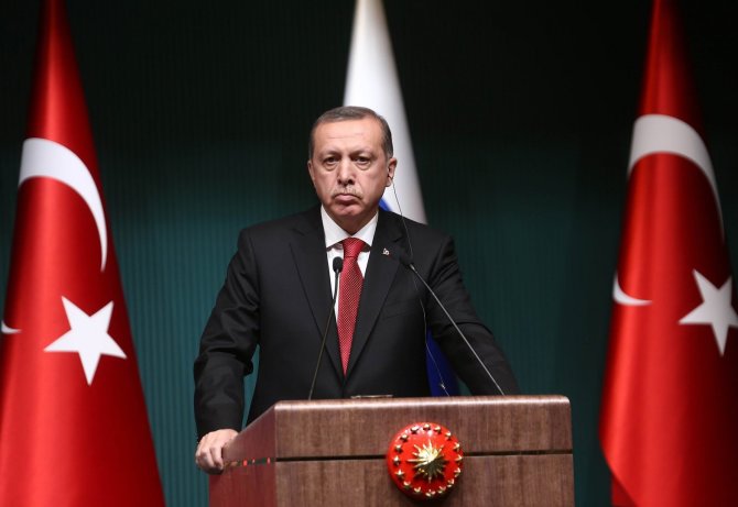 AFP/„Scanpix“ nuotr./Turkijos prezidentas Recepas Tayyipas Erdoganas