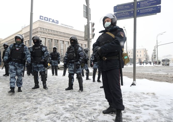 „Scanpix“ nuotr./Policija Maskvoje