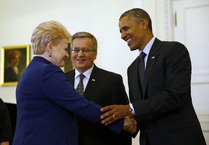 „Reuters“/„Scanpix“ nuotr./Dalia Grybauskaitė ir Barackas Obama