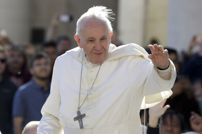 „Scanpix“/AP nuotr./Popiežius Pranciškus