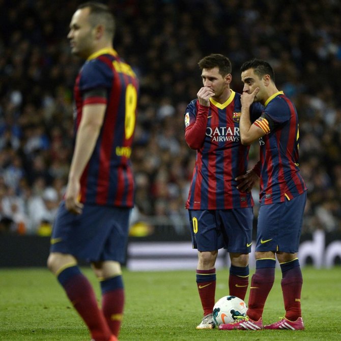 „Scanpix“ nuotr./Lionelis Messi ir Xavi
