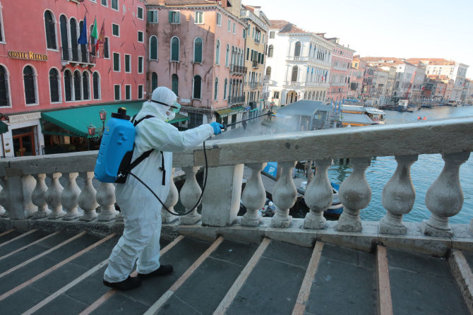 „Scanpix“/„PA Wire“/„Press Association Images“ nuotr./Ištuštėjusi Venecija